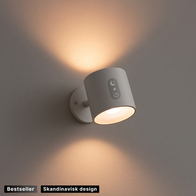 LumiHalo hvid trådløs væglampe – bestseller, skandinavisk design